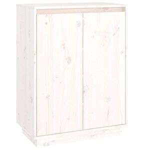 vidaXL Spintelė batams, balta, 60x35x80cm, pu&scaron;ies medienos masyvas