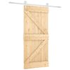 vidaXL Slankios durys Natūrali ir Balta 95 x 210 cm