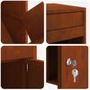 vidaXL Siuntų dėžutė su saugykla su durimis Rūdijanti 41 x 38 x 103 cm