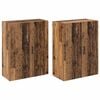 vidaXL Prie sienos montuojama spinta 2 pcs Senas medis