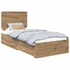 vidaXL Lovos rėmas Amatininkų ąžuolas 90 x 200 cm Apdirbta mediena