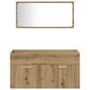 vidaXL Vonios baldų komplektas, 3 dalių, artisano, apdirbta mediena