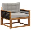 vidaXL Lauko Vidurinis Sofa Natūrali ir &Scaron;viesiai pilka 83 x 91 x 73 cm