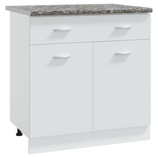 vidaXL Virtuvės stalvir&scaron;is, pilkas, 80x60x2,8cm, MDP, su ra&scaron;tais