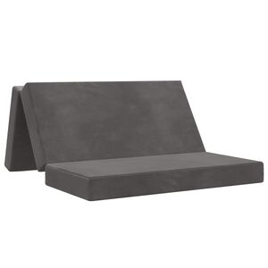 vidaXL Sulankstomas Sofos Lova 120 x 67 x 45 cm Tamsiai pilka