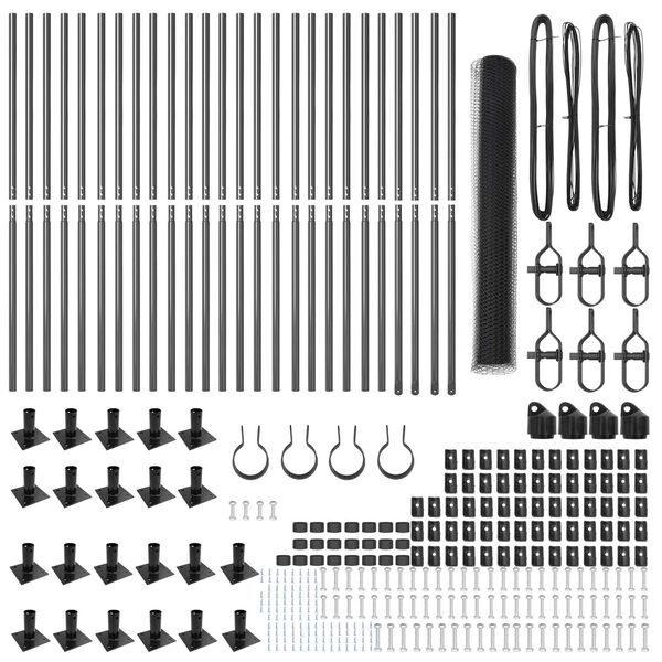 vidaXL Tvorelės stulpas Pilka 50 x 1,2 m (13 mm tinklelis)