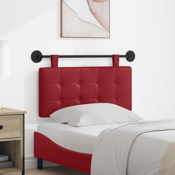 vidaXL Kabantysis galvūgalis Vyno raudona 100 x 55 x 5 cm Dirbtinė oda