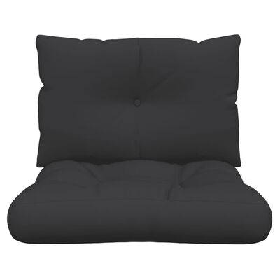 vidaXL Palečių pagalvėlės, 2vnt., juodos spalvos, audinys