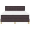 vidaXL Kiemas lova su čiužiniu Tamsiai rudas 140 x 190 cm audinys