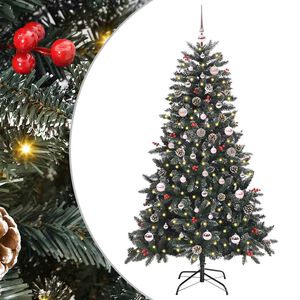 vidaXL Dirbtinė Kalėdų eglutė Žalia 150 cm PVC, plastikas ir plienas