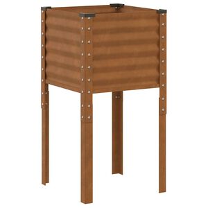 vidaXL Sodo vazonas Rūdijanti 45 x 45 x 88 cm Cinkuota plienas