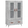 vidaXL Komoda, betono pilkos spalvos, 69,5x31x115cm, apdirbta mediena