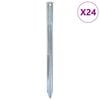 vidaXL Palapinės kai&scaron;čiai, 24vnt., 30cm, skersmuo 20mm, plienas