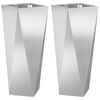 vidaXL Lovelis 2 pcs Sidabro 30 x 30 x 75 cm Nerūdijantis Plienas