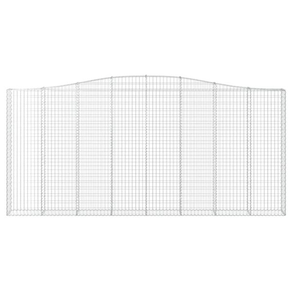 vidaXL Išlenktas gabiono krepšys, 400x30x180/200cm, geležis