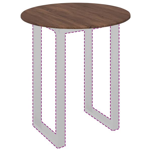 vidaXL Stalo vir&scaron;us ruda ąžuolo 80 x 80 x 1,5 cm Apdirbta mediena