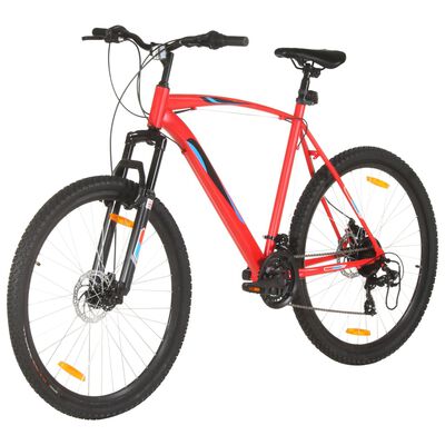 vidaXL Kalnų dviratis, raudonas, 21 greitis, 26 colių ratai