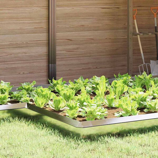 vidaXL Sraigių tvora Sidabro 13,5 x 13,5 x 25 cm Nerūdijantis Plienas