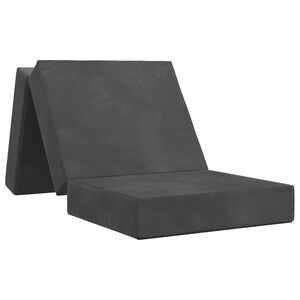 vidaXL Sulankstomas Sofos Lova 90 x 67 x 45 cm Tamsiai pilka