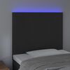 vidaXL Galvūgalis su LED, juodos spalvos, 100x5x118/128cm, aksomas