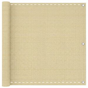 vidaXL Balkono Ekranas Smėlio 75 x 700 cm HDPE ir aliuminis