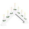 vidaXL Kalėdų žvakių tiltas 7 LED &Scaron;ilta balta 39.5 x 5 x 29 cm