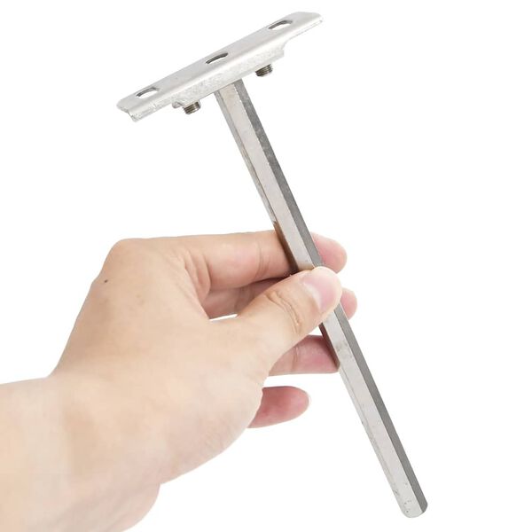 vidaXL Plūduriuojančių lentynų laikikliai, 12 vnt., &Oslash;12x200 mm, plieno