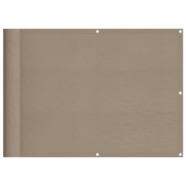 vidaXL Balkono pertvara, taupe, 75x800cm, 100% oksfordo poliesteris
