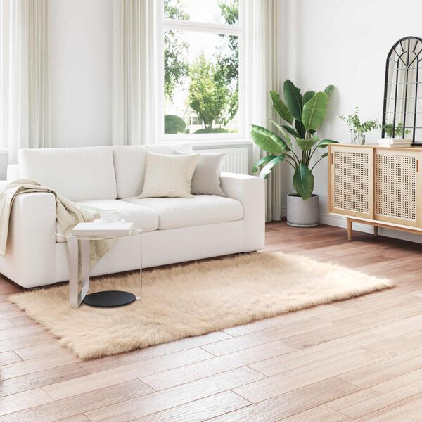 vidaXL Dirbtinio avikailio kilimas Tafalla Smėlio 100 x 200 cm