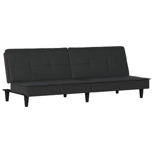 vidaXL Sofa-lova, juodos spalvos, audinys