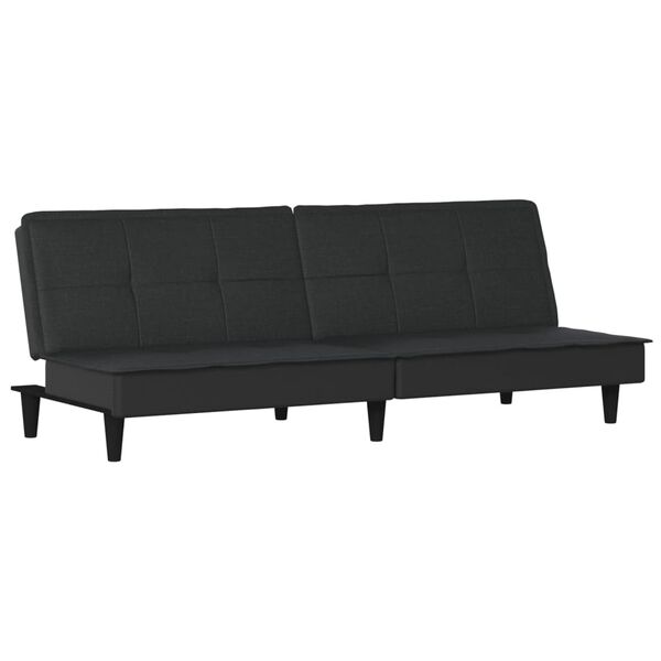 vidaXL Sofa-lova, juodos spalvos, audinys