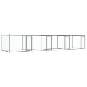 vidaXL Narvas &scaron;unims su durimis, pilkas, 8x2x1,5m, plienas