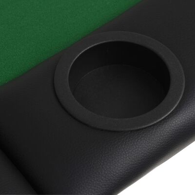 vidaXL Pokerio stalas, sulankstomas, 9 žaidėjams, 3d., oval., žalias