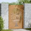 vidaXL Sodo vartai, 85x150 cm, Corten plienas, medžio ra&scaron;tas