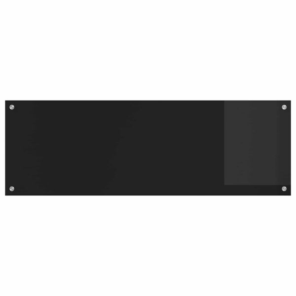 vidaXL Virtuvės užpakalinė plok&scaron;tė Juoda 120 x 40 x 0,6 cm