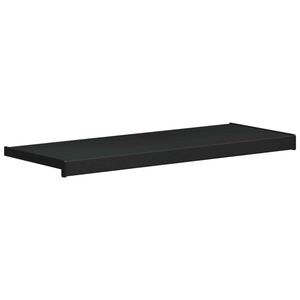 vidaXL Langų palangė Juoda su medienos tekstūra 60 x 35 x 4,5 cm PVC