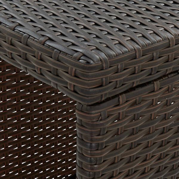 vidaXL Sodo komplektas su pagalvėmis, 5 dalių, rudas, poliratanas