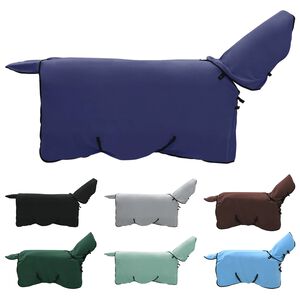 vidaXL Arklių antklodė Jūrinė mėlyna Poliesteris