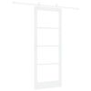 vidaXL Slankios durys 83 x 211 cm Tvirtos pu&scaron;ies mediena ir stiklas
