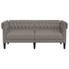 vidaXL Dvivietė chesterfield sofa, taupe spalvos, audinys