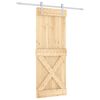 vidaXL Slankios durys Natūrali ir Balta 80 x 210 cm