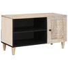 vidaXL TV vienetai su lentyna Balta 80 x 33 x 46 cm Apdirbta mediena