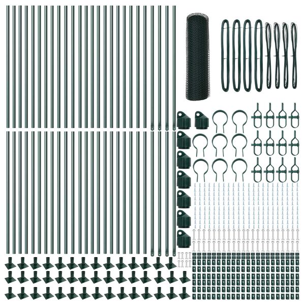vidaXL Tvorelės stulpas Žalia 100 x 0,4 m (25 mm tinklas)