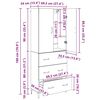 vidaXL Auk&scaron;tas spintelė Amatininkų ąžuolas 69,5 x 34 x 180 cm