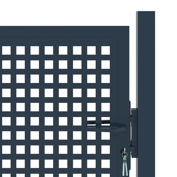 vidaXL Tvoros vartai, antracito spalvos, 102x125 cm, plienas