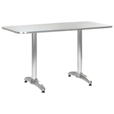 vidaXL Sodo stalas, sidabrinės spalvos, 120x60x70cm, aliuminis