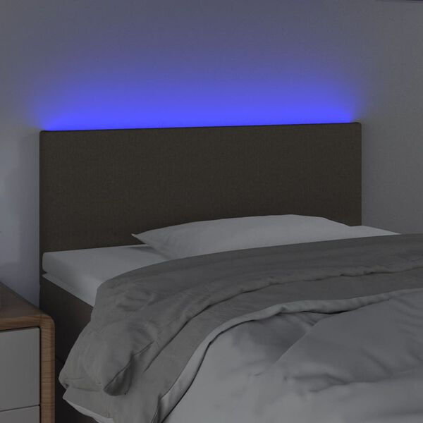 vidaXL Galvūgalis su LED, taupe spalvos, 100x5x78/88cm, audinys