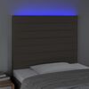 vidaXL Galvūgalis su LED, taupe spalvos, 90x5x118/128cm, audinys