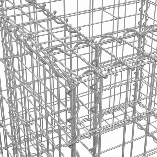 vidaXL Gabiono krep&scaron;ys, sidabrinis, 70x70x65cm, galvanizuota geležis