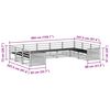 vidaXL Sofų komplektai 9 pcs Natūrali Kietos akacijos mediena